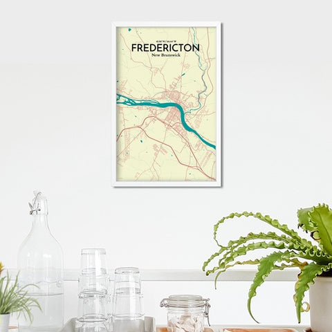 Fredericton City Map Poster – Detailed Art Print of Fredericton, New Brunswick for Home Decor and Gifts