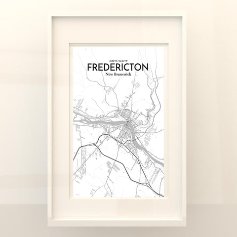 Fredericton City Map Poster – Detailed Art Print of Fredericton, New Brunswick for Home Decor and Gifts