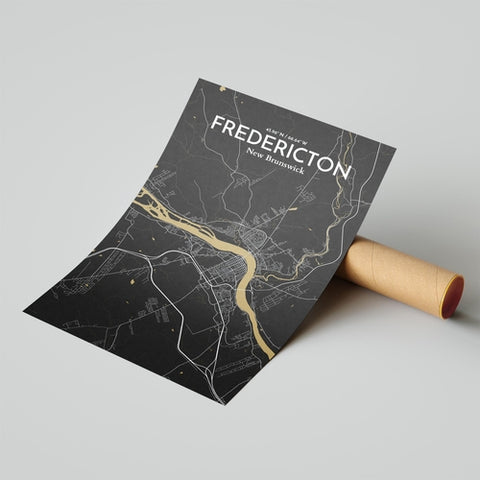 Fredericton City Map Poster – Detailed Art Print of Fredericton, New Brunswick for Home Decor and Gifts