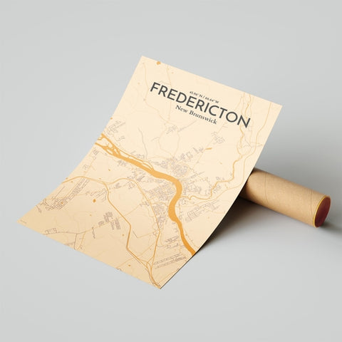 Fredericton City Map Poster – Detailed Art Print of Fredericton, New Brunswick for Home Decor and Gifts