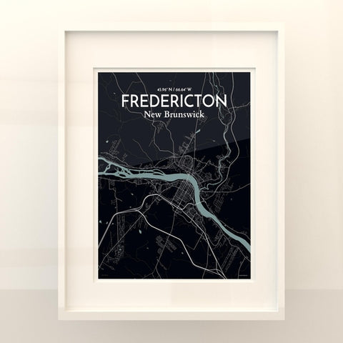 Fredericton City Map Poster – Detailed Art Print of Fredericton, New Brunswick for Home Decor and Gifts