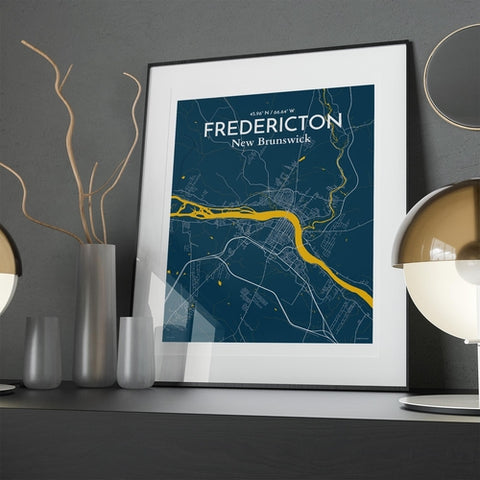 Fredericton City Map Poster – Detailed Art Print of Fredericton, New Brunswick for Home Decor and Gifts