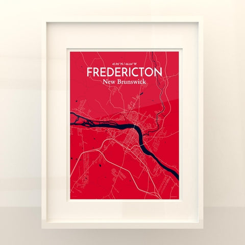 Fredericton City Map Poster – Detailed Art Print of Fredericton, New Brunswick for Home Decor and Gifts