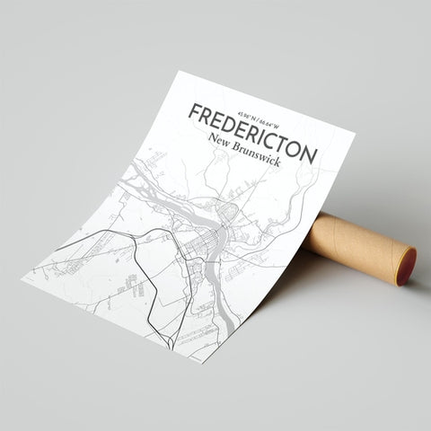 Fredericton City Map Poster – Detailed Art Print of Fredericton, New Brunswick for Home Decor and Gifts