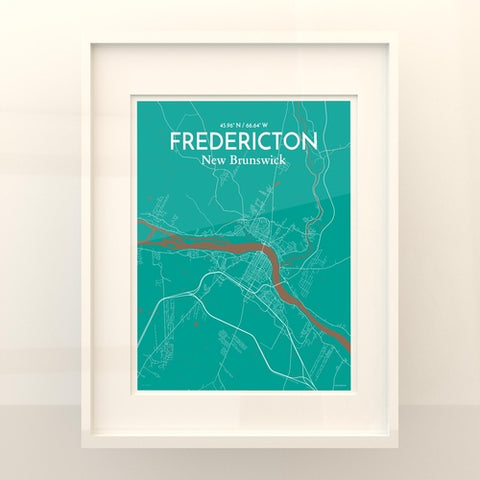 Fredericton City Map Poster – Detailed Art Print of Fredericton, New Brunswick for Home Decor and Gifts