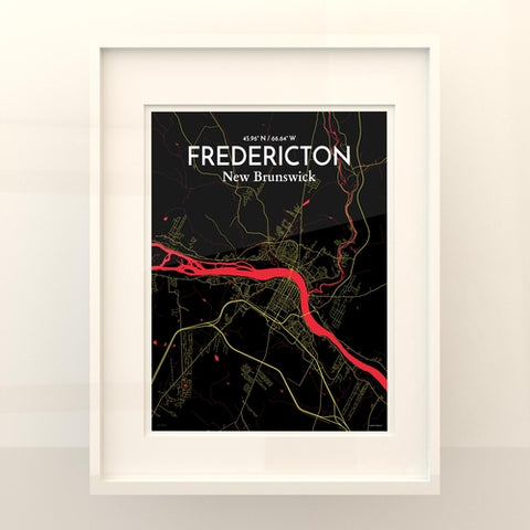 Fredericton City Map Poster – Detailed Art Print of Fredericton, New Brunswick for Home Decor and Gifts