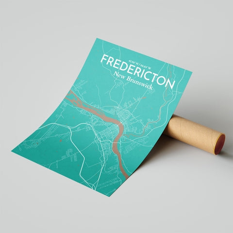 Fredericton City Map Poster – Detailed Art Print of Fredericton, New Brunswick for Home Decor and Gifts