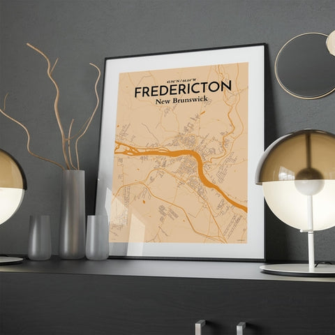 Fredericton City Map Poster – Detailed Art Print of Fredericton, New Brunswick for Home Decor and Gifts