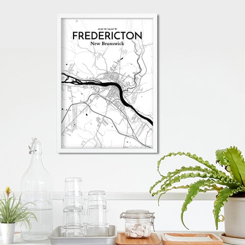 Fredericton City Map Poster – Detailed Art Print of Fredericton, New Brunswick for Home Decor and Gifts