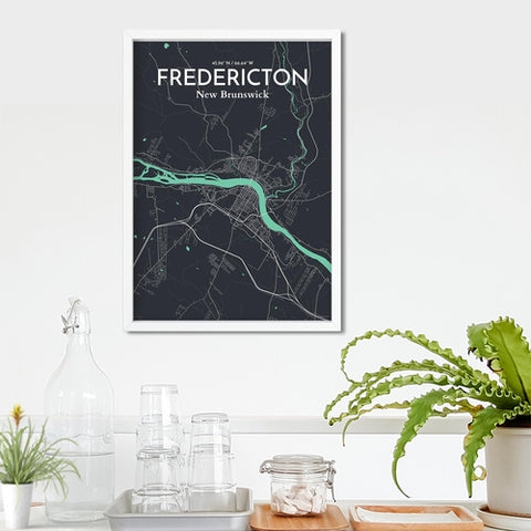 Fredericton City Map Poster – Detailed Art Print of Fredericton, New Brunswick for Home Decor and Gifts