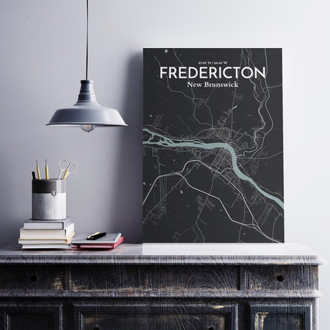 Fredericton City Map Poster – Detailed Art Print of Fredericton, New Brunswick for Home Decor and Gifts