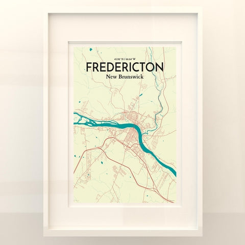 Fredericton City Map Poster – Detailed Art Print of Fredericton, New Brunswick for Home Decor and Gifts