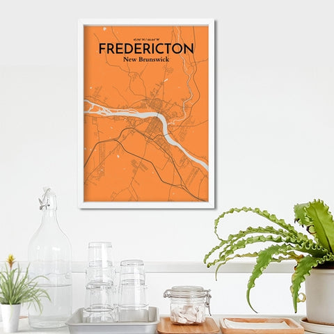 Fredericton City Map Poster – Detailed Art Print of Fredericton, New Brunswick for Home Decor and Gifts