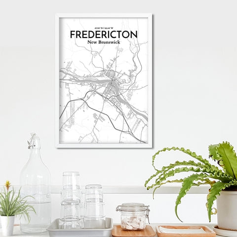 Fredericton City Map Poster – Detailed Art Print of Fredericton, New Brunswick for Home Decor and Gifts