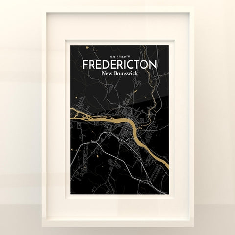 Fredericton City Map Poster – Detailed Art Print of Fredericton, New Brunswick for Home Decor and Gifts