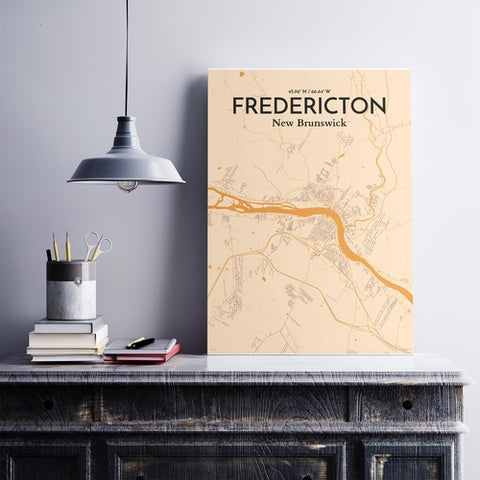 Fredericton City Map Poster – Detailed Art Print of Fredericton, New Brunswick for Home Decor and Gifts