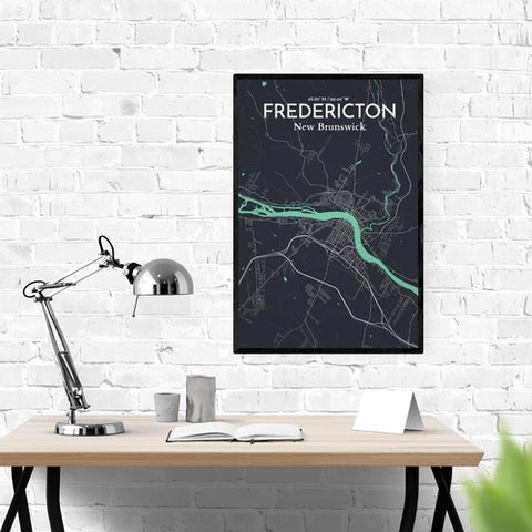 Fredericton City Map Poster – Detailed Art Print of Fredericton, New Brunswick for Home Decor and Gifts