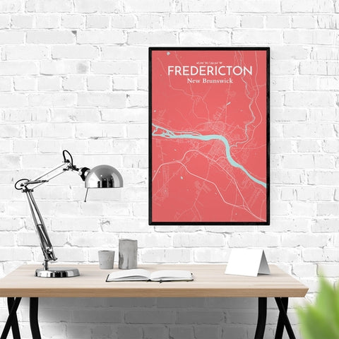 Fredericton City Map Poster – Detailed Art Print of Fredericton, New Brunswick for Home Decor and Gifts