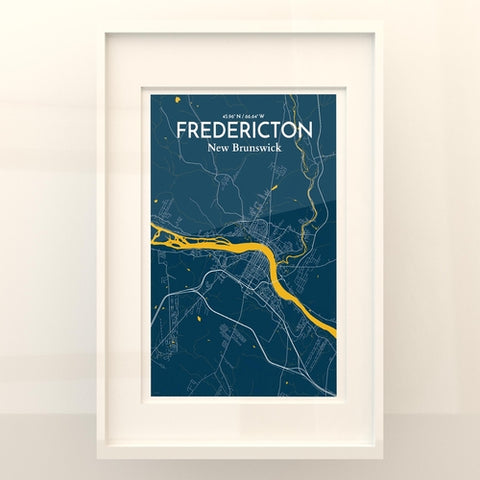 Fredericton City Map Poster – Detailed Art Print of Fredericton, New Brunswick for Home Decor and Gifts