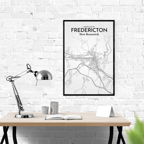 Fredericton City Map Poster – Detailed Art Print of Fredericton, New Brunswick for Home Decor and Gifts