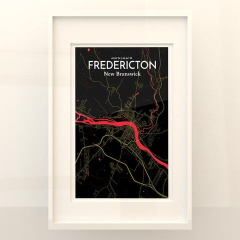 Fredericton City Map Poster – Detailed Art Print of Fredericton, New Brunswick for Home Decor and Gifts