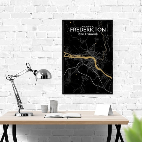 Fredericton City Map Poster – Detailed Art Print of Fredericton, New Brunswick for Home Decor and Gifts