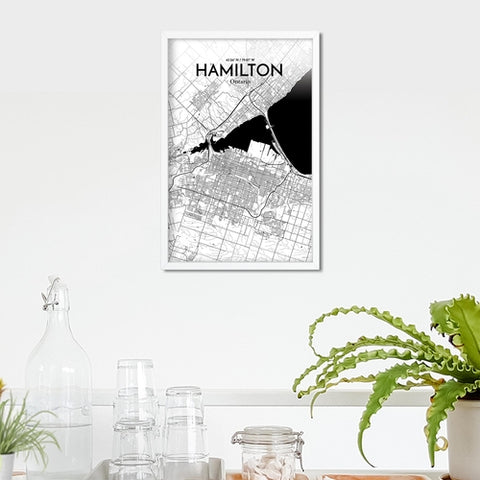 Hamilton City Map Poster – Detailed Art Print of Hamilton, Ontario for Home Decor, Office Decor, Travel Art, and Unique Gifts