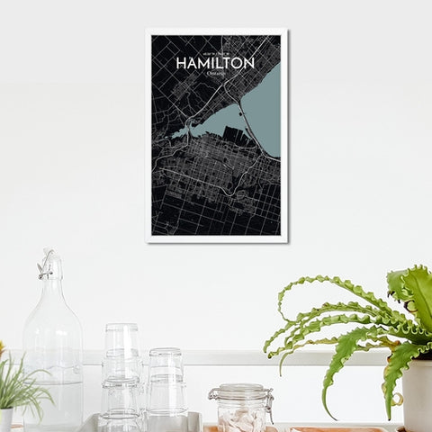 Hamilton City Map Poster – Detailed Art Print of Hamilton, Ontario for Home Decor, Office Decor, Travel Art, and Unique Gifts