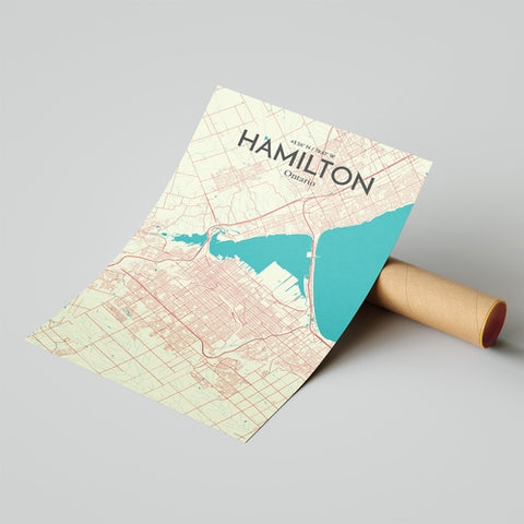 Hamilton City Map Poster – Detailed Art Print of Hamilton, Ontario for Home Decor, Office Decor, Travel Art, and Unique Gifts