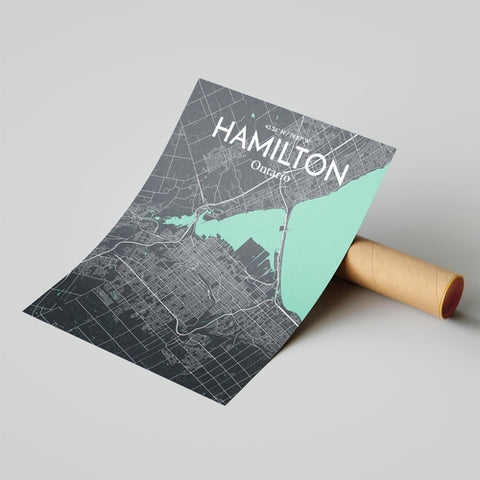 Hamilton City Map Poster – Detailed Art Print of Hamilton, Ontario for Home Decor, Office Decor, Travel Art, and Unique Gifts