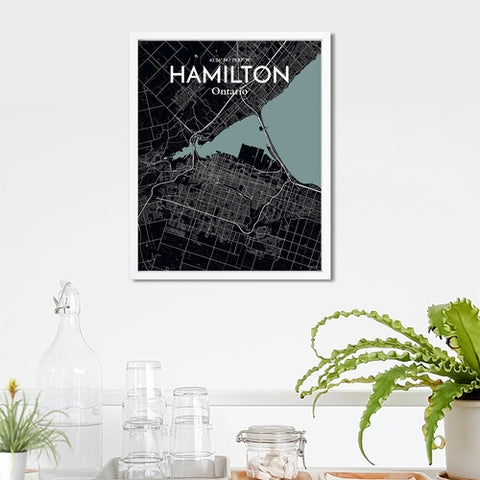 Hamilton City Map Poster – Detailed Art Print of Hamilton, Ontario for Home Decor, Office Decor, Travel Art, and Unique Gifts