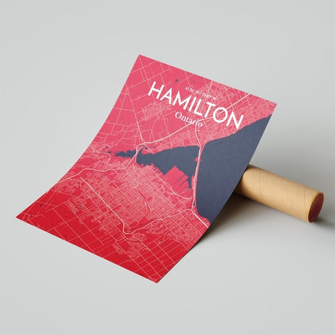 Hamilton City Map Poster – Detailed Art Print of Hamilton, Ontario for Home Decor, Office Decor, Travel Art, and Unique Gifts