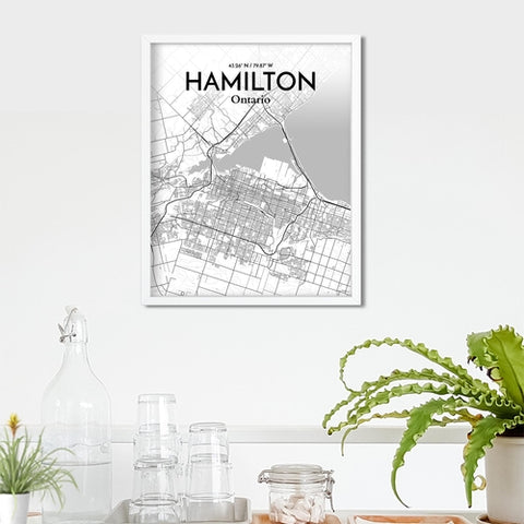 Hamilton City Map Poster – Detailed Art Print of Hamilton, Ontario for Home Decor, Office Decor, Travel Art, and Unique Gifts