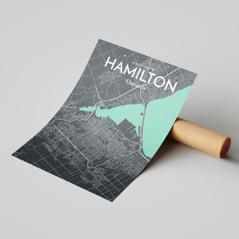 Hamilton City Map Poster – Detailed Art Print of Hamilton, Ontario for Home Decor, Office Decor, Travel Art, and Unique Gifts