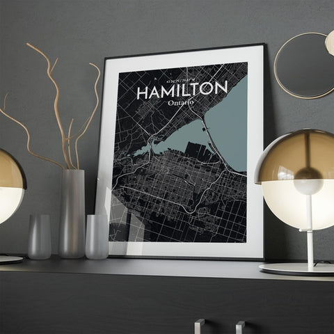 Hamilton City Map Poster – Detailed Art Print of Hamilton, Ontario for Home Decor, Office Decor, Travel Art, and Unique Gifts