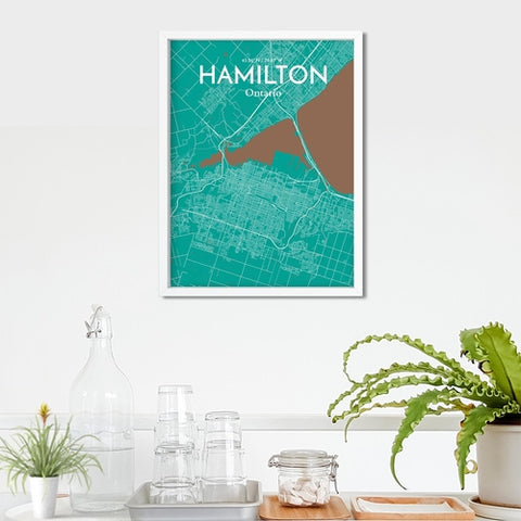 Hamilton City Map Poster – Detailed Art Print of Hamilton, Ontario for Home Decor, Office Decor, Travel Art, and Unique Gifts