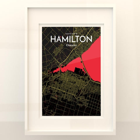 Hamilton City Map Poster – Detailed Art Print of Hamilton, Ontario for Home Decor, Office Decor, Travel Art, and Unique Gifts