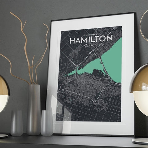 Hamilton City Map Poster – Detailed Art Print of Hamilton, Ontario for Home Decor, Office Decor, Travel Art, and Unique Gifts