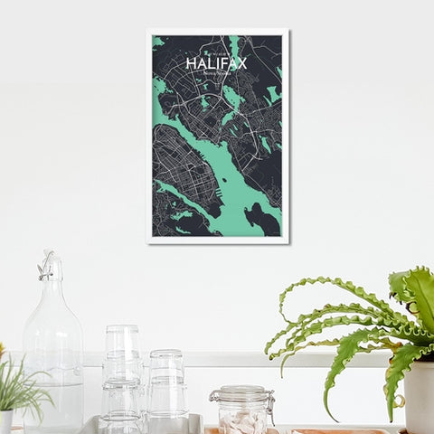 Halifax City Map Poster – Detailed Art Print of Nova Scotia City, Halifax City Map Art for Home Decor, Office Decor, and Unique Gifts