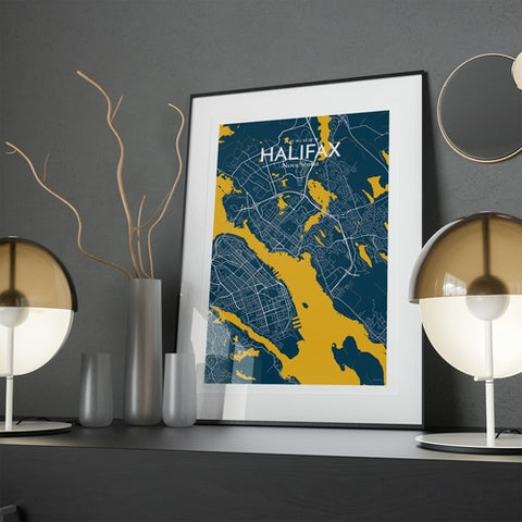 Halifax City Map Poster – Detailed Art Print of Nova Scotia City, Halifax City Map Art for Home Decor, Office Decor, and Unique Gifts