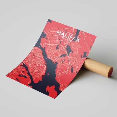 Halifax City Map Poster – Detailed Art Print of Nova Scotia City, Halifax City Map Art for Home Decor, Office Decor, and Unique Gifts