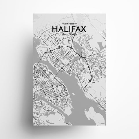 Halifax City Map Poster – Detailed Art Print of Nova Scotia City, Halifax City Map Art for Home Decor, Office Decor, and Unique Gifts