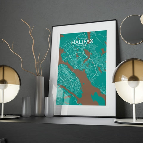 Halifax City Map Poster – Detailed Art Print of Nova Scotia City, Halifax City Map Art for Home Decor, Office Decor, and Unique Gifts