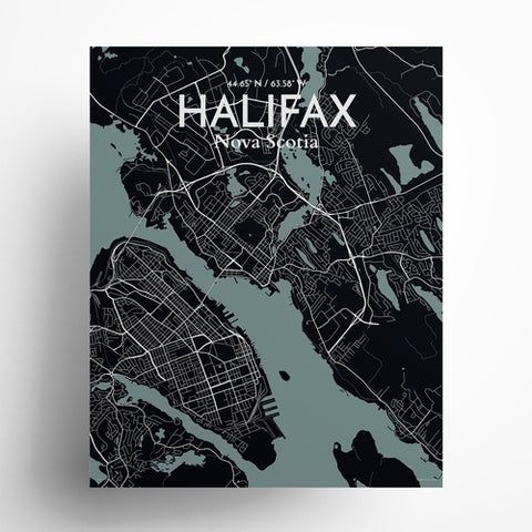 Halifax City Map Poster – Detailed Art Print of Nova Scotia City, Halifax City Map Art for Home Decor, Office Decor, and Unique Gifts