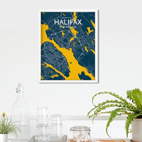 Halifax City Map Poster – Detailed Art Print of Nova Scotia City, Halifax City Map Art for Home Decor, Office Decor, and Unique Gifts