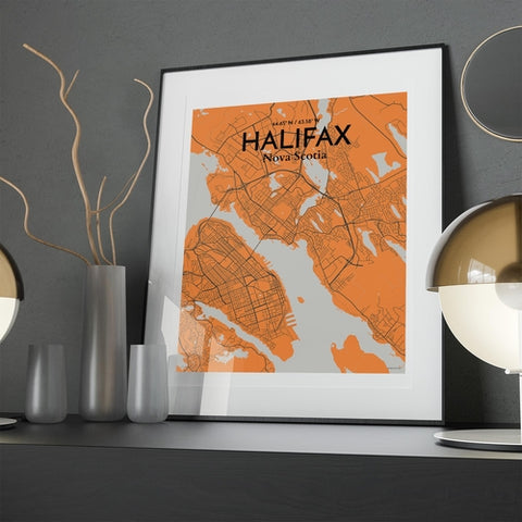 Halifax City Map Poster – Detailed Art Print of Nova Scotia City, Halifax City Map Art for Home Decor, Office Decor, and Unique Gifts