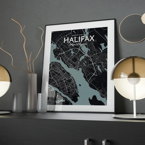 Halifax City Map Poster – Detailed Art Print of Nova Scotia City, Halifax City Map Art for Home Decor, Office Decor, and Unique Gifts