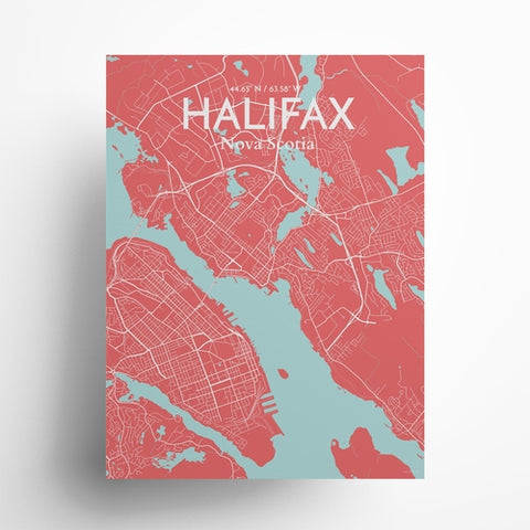 Halifax City Map Poster – Detailed Art Print of Nova Scotia City, Halifax City Map Art for Home Decor, Office Decor, and Unique Gifts