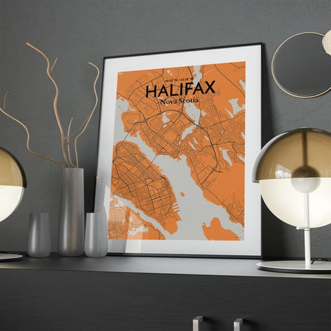 Halifax City Map Poster – Detailed Art Print of Nova Scotia City, Halifax City Map Art for Home Decor, Office Decor, and Unique Gifts