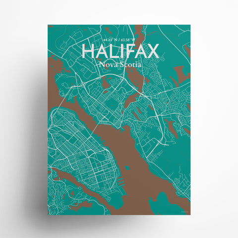 Halifax City Map Poster – Detailed Art Print of Nova Scotia City, Halifax City Map Art for Home Decor, Office Decor, and Unique Gifts